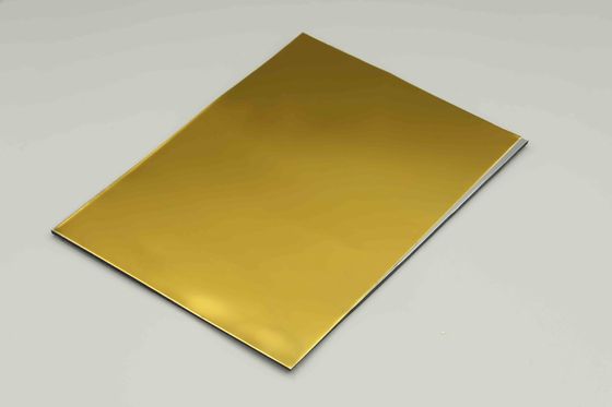 Goldene Spiegel Veredelung Blatt Aluminium Verbundplatte Hdpe beschichtet Außenplatte Anti-Kratz Acp Spiegel 4mm