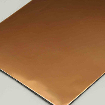 4mm Champagner Spiegel Aluminium Verbundplatte 1220x2440mm für Innenwandverkleidungen