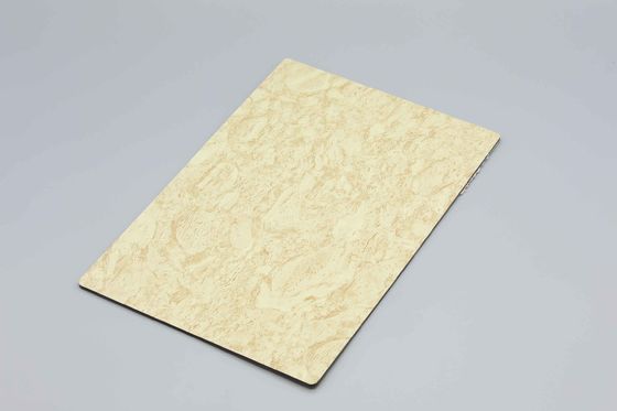 Kratzfestes Beige Steinmuster Aluminium-Verbundplatten 4MM 1,22*2,44m Gebäudebaustoff