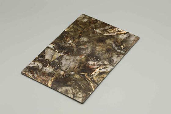 Kratzfeste Pvdf-Terrazzo-Werbemarmor-ACP-Aluminium-Verbundplatte für Gebäudeaußenwände und Innenverkleidungswandverkleidungen
