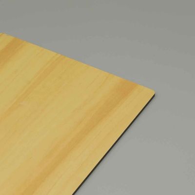 4 mm gelbe Walnussholzkörnchen, feuersichere Aluminiumverbundplatten für Außenwandverkleidung