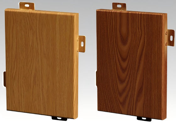 Holzkornart konventionelle Platte Aluminium Außenfassade Wandverkleidung Fluorkohlenstoffbeschichtet Haltbarkeit Feuchtigkeitsbeständigkeit Flachfläche